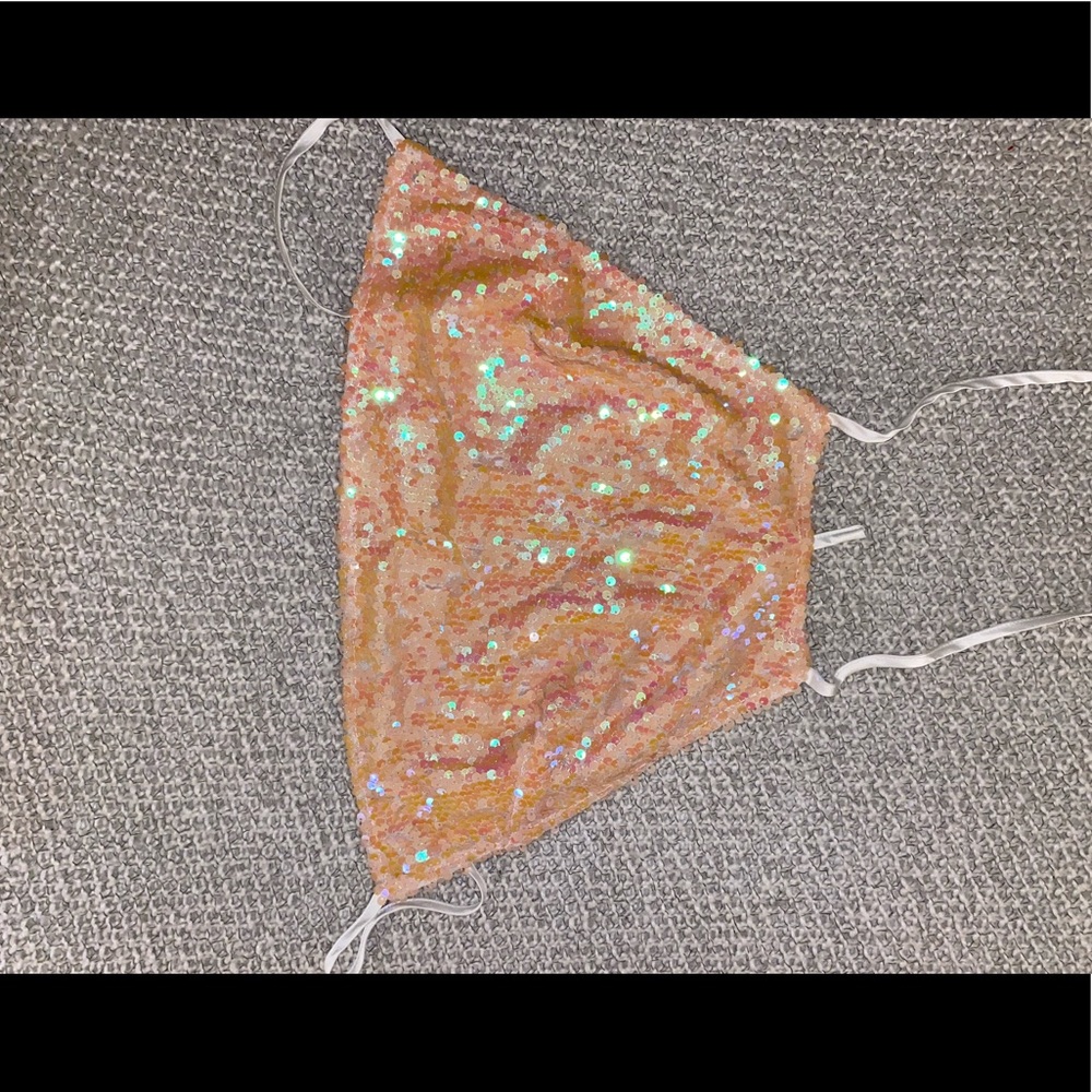 sequin sparkle festival crop halter top